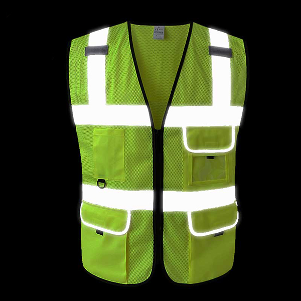 网布透气华体会平台-华体会(中国)背心施工交通安全荧光骑行马甲
